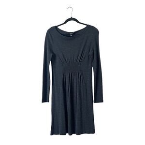 Ann Taylor Wool Blend Long Sleeve Sweater Mini Dress in Gray Size Medium